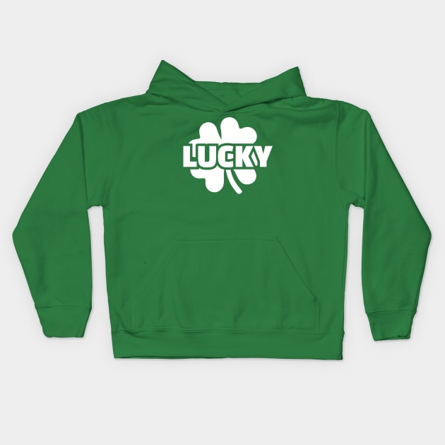 Shamrock Lucky Kids Hoodie by Designzz